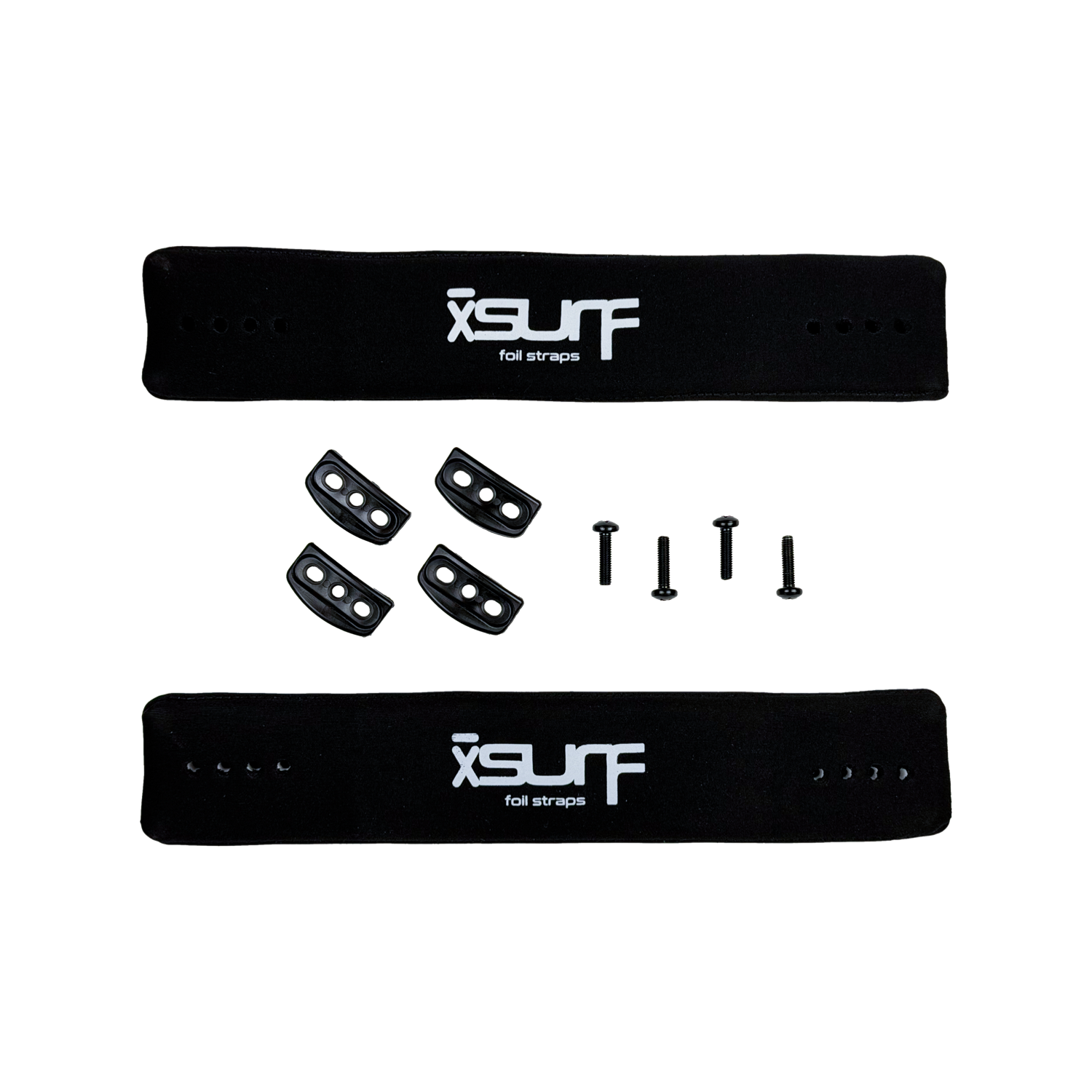 xSurf pump foil straps mounted on a foil board